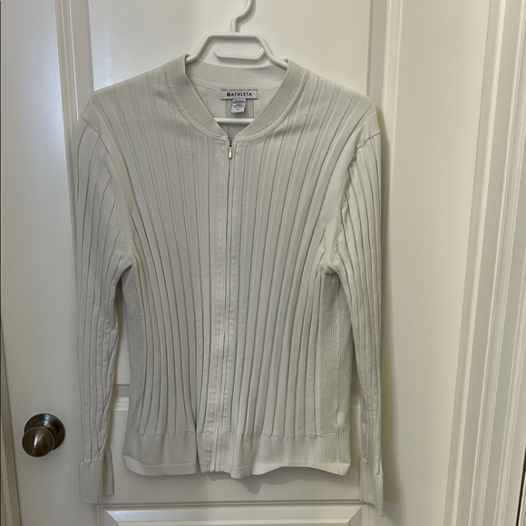 Athleta Ribbed White Women's Sweater Size 1X​ - Picture 2 of 3